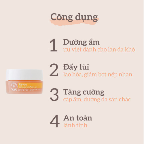 Kem dưỡng da chống lão hóa Re'au Botanical Plus A Firming Lift Cream (Rich Moist) - Date 11/24